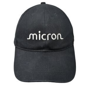 Micron Slideback Baseball Cap Black One Size Adjustable Embroidered Promoshop